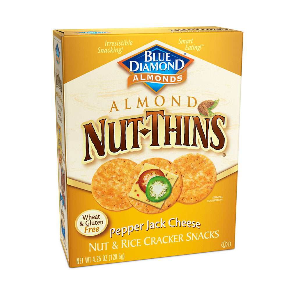 Blue Diamond Almonds Crackers Pepper Jack 4.25Oz; 4.25 Ounces; 12 Per Case - High Mart Wholesale