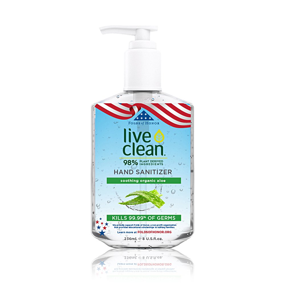 Live Clean Hand Sanitizer; 8 Fluid Ounces; 12 Per Case - High Mart Wholesale