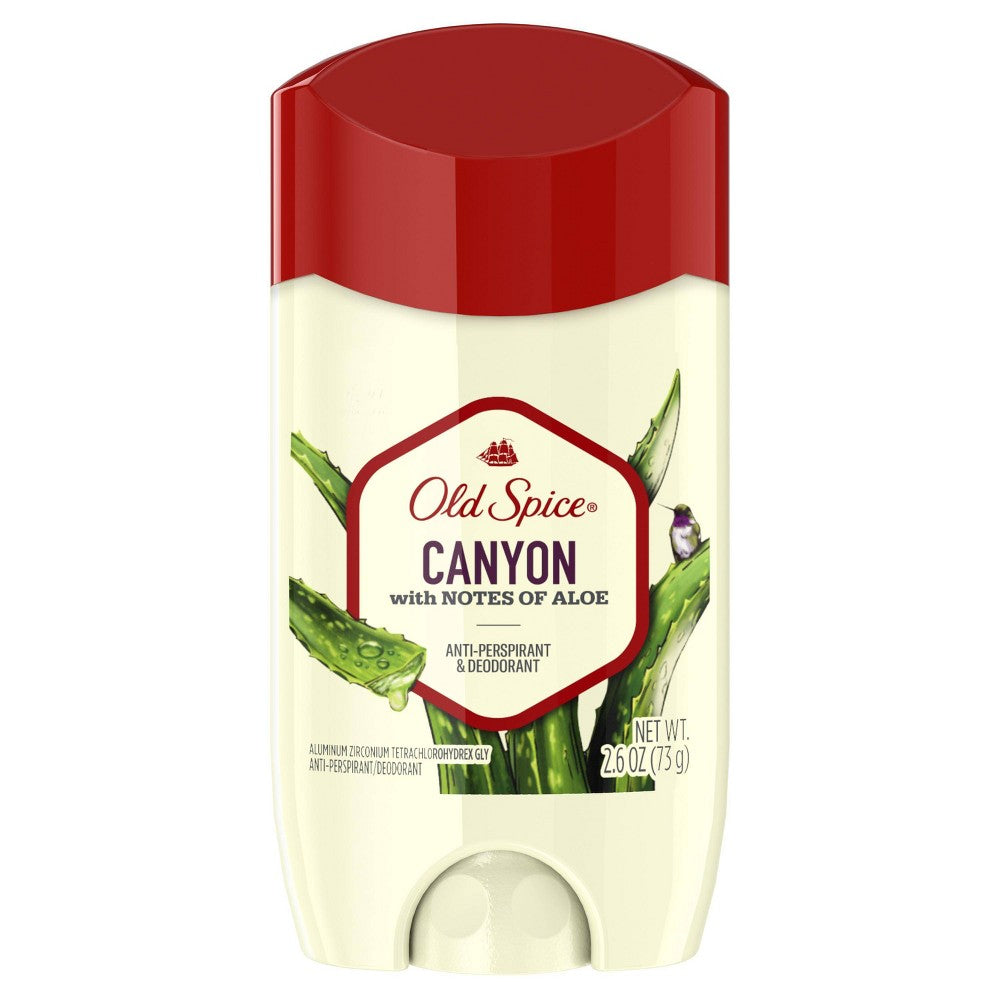 Old Spice Antiperspirant/Deodorant Canyon With Aloe; 2.6 Ounces; 3 Per Box; 4 Per Case