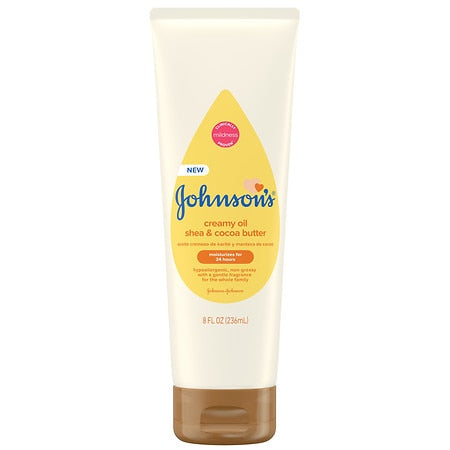 Johnson's Baby Baby Creamy Oil Shea & Cocoa Butter; 8 Ounce; 3 Per Box; 8 Per Case - High Mart Wholesale