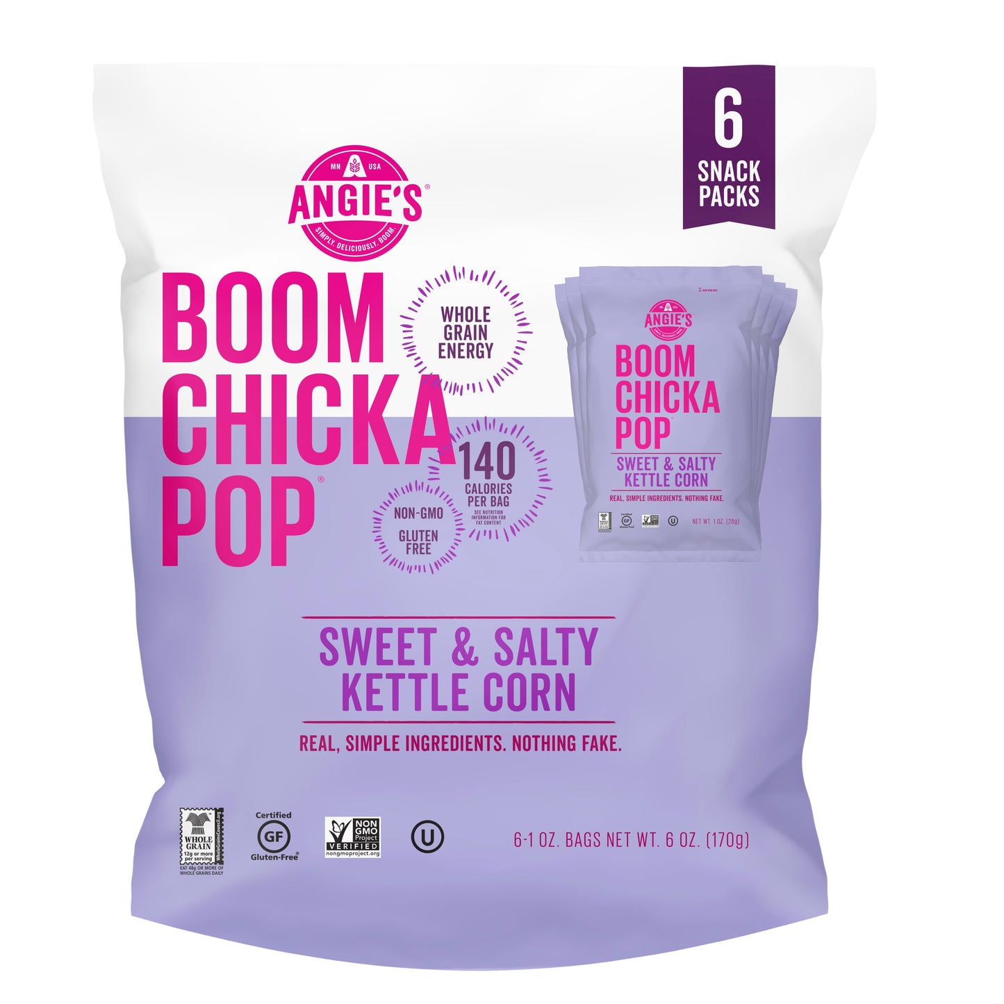 Angie's Boomchickapop Sweet And Salty Kettle Corn; 1 Ounces; 4 Per Case - High Mart Wholesale