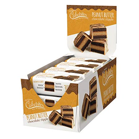 Cookies United The Original Cakebites Peanut Butter Chocolate Ripple Cake; 2 Ounces; 12 Per Box; 8 Per Case
