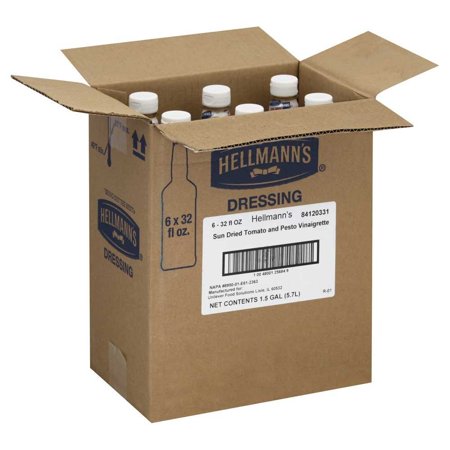 Hellmann's Classics Sundried Tomato Vinaigrette Salad Bar Dressing Bottle; 32 Ounce; 6 Per Case - High Mart Wholesale