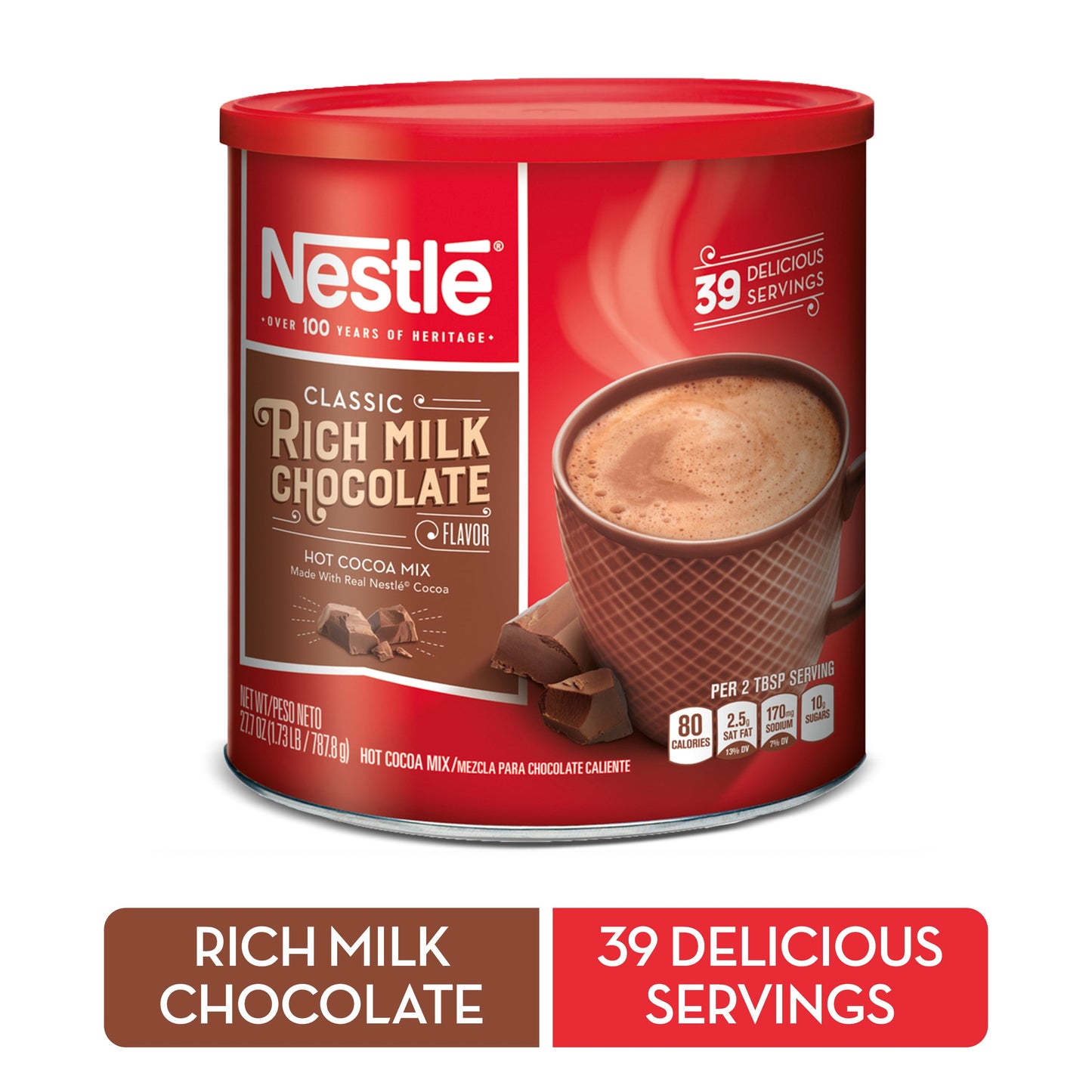 Nestle Hot Cocoa Mix Classic Rich Milk Chocolate Hot Cocoa Mix; 27.7 Ounces; 6 Per Case - High Mart Wholesale