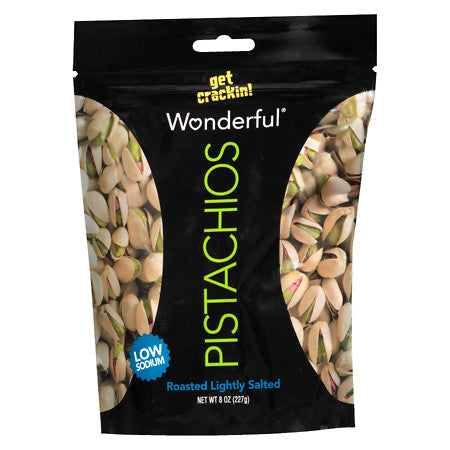 Wonderful Pistachios Pistachio Roasted Lightly Salted; 8 Ounces; 10 Per Case