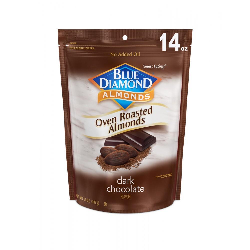 Blue Diamond Almonds Almonds Oven Roasted Dark Chocolate; 14 Ounces; 6 Per Case - High Mart Wholesale