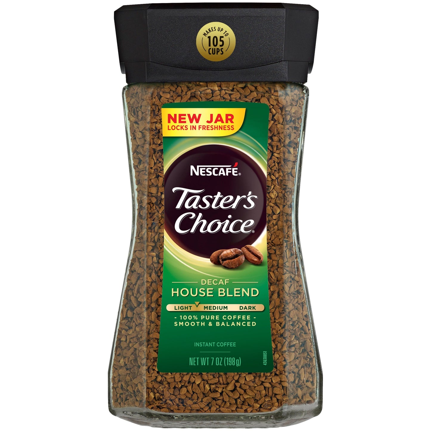 Nescafe Tasters Choice Instant Coffee Decaffeinated; 7 Ounce; 6 Per Case