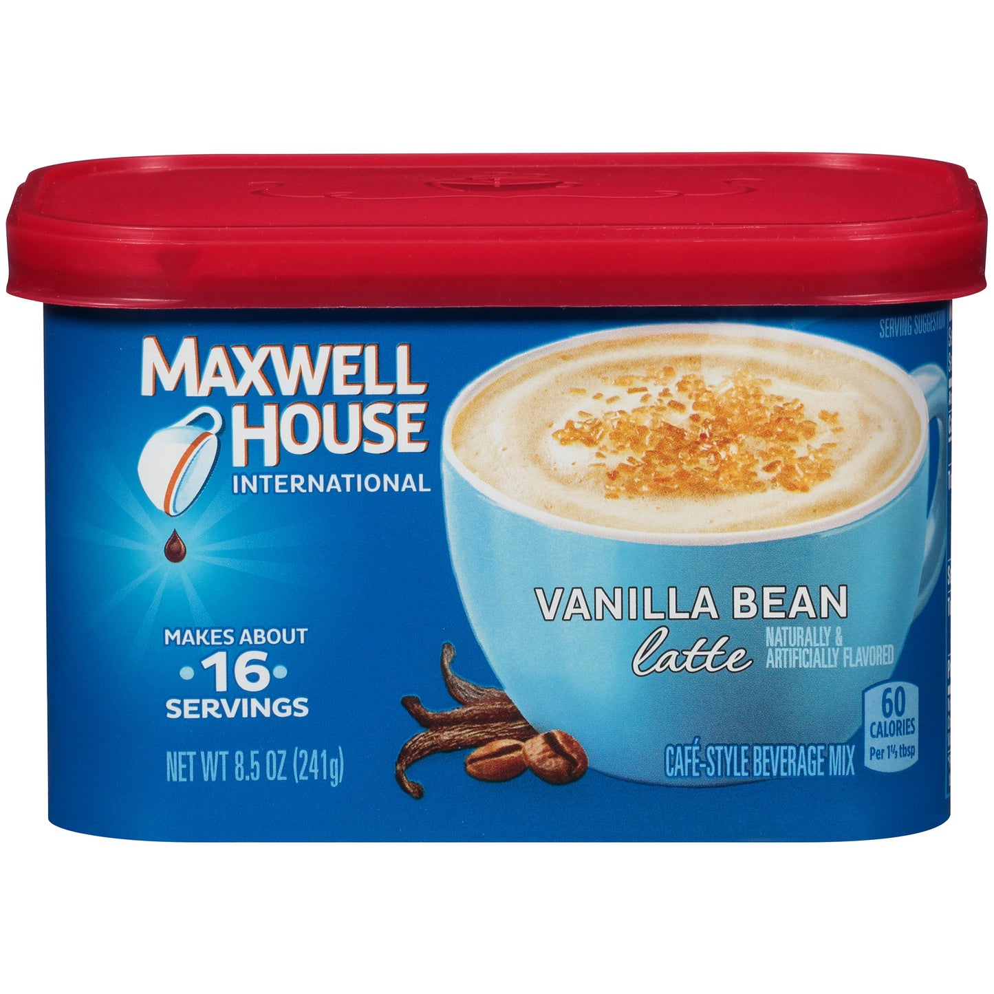 Maxwell House Instant Coffee Vanilla Bean Latte; 8.5 Ounces; 8 Per Case - High Mart Wholesale