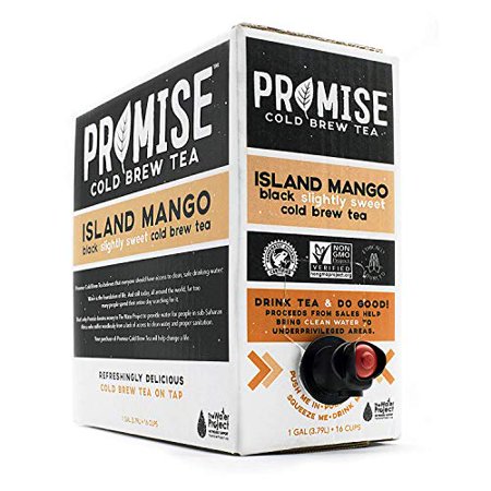 Promise Slightly Sweetened Island Mango Cold Brew Tea; 128 Fluid Ounces; 2 Per Case - High Mart Wholesale