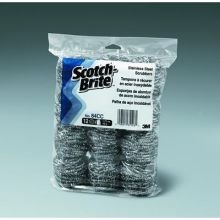 Scotch Brite 1.75 Ounce Stainchless Steel Scrubber; 12 Count; 6 Per Case - High Mart Wholesale