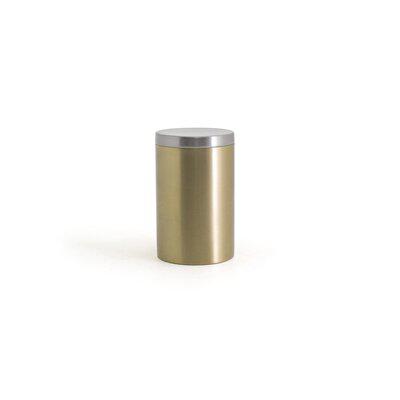 Front Of The House Round Stainless Jar With Lid - Matte Brass With Brushed Stainless Lid; 12 Each; 1 Per Case - High Mart Wholesale