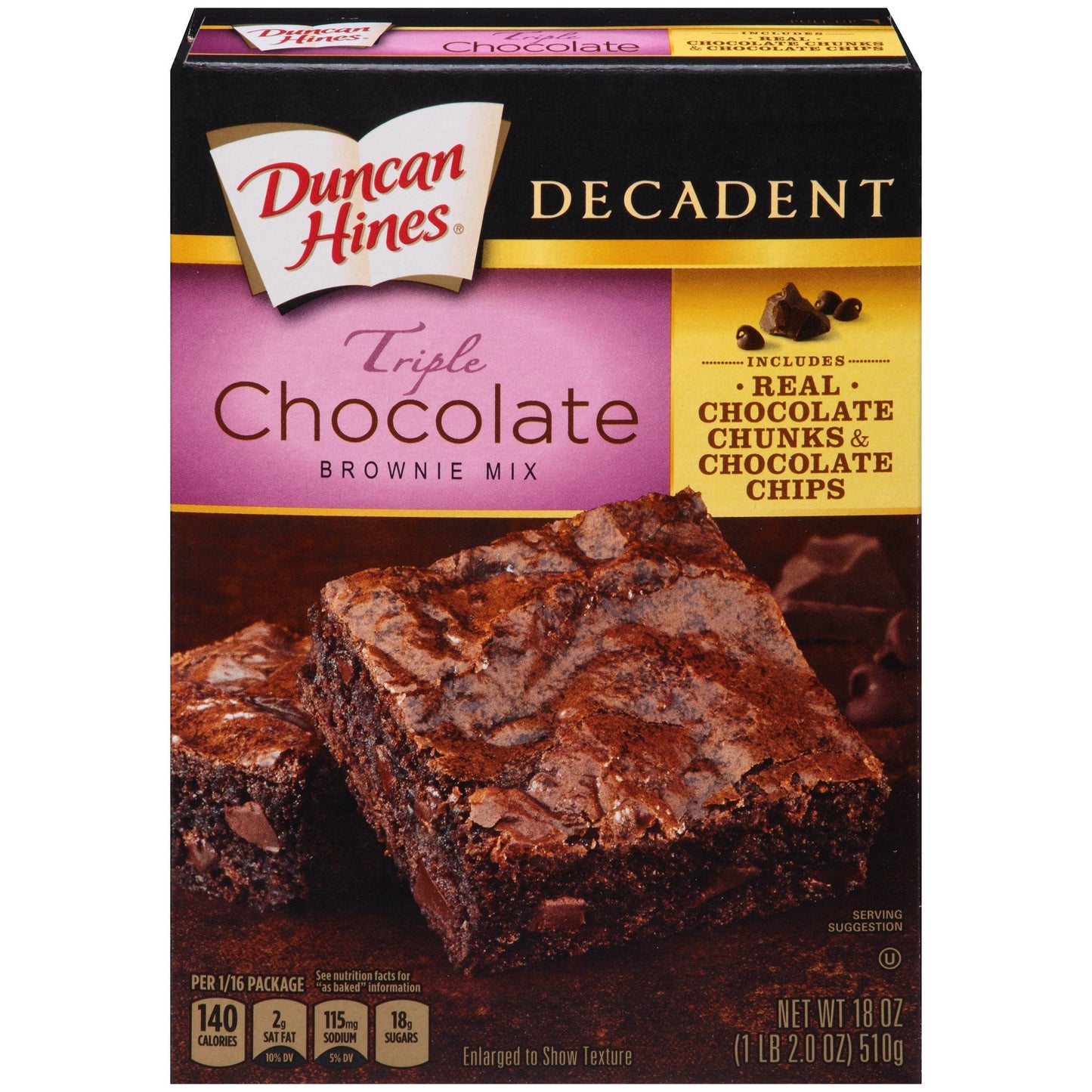 Duncan Hines Brownie Duncan Hines Triple Chocolate; 18 Ounces; 12 Per Case - High Mart Wholesale