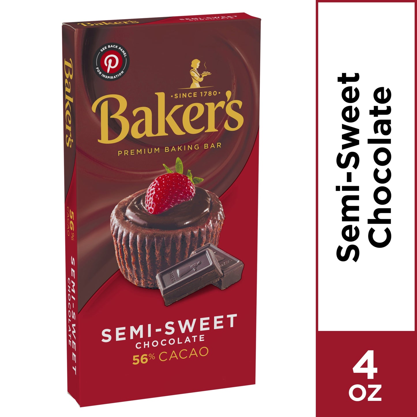 Baker's Baker Chocolate Semi Sweet; 4 Ounces; 12 Per Case - High Mart Wholesale