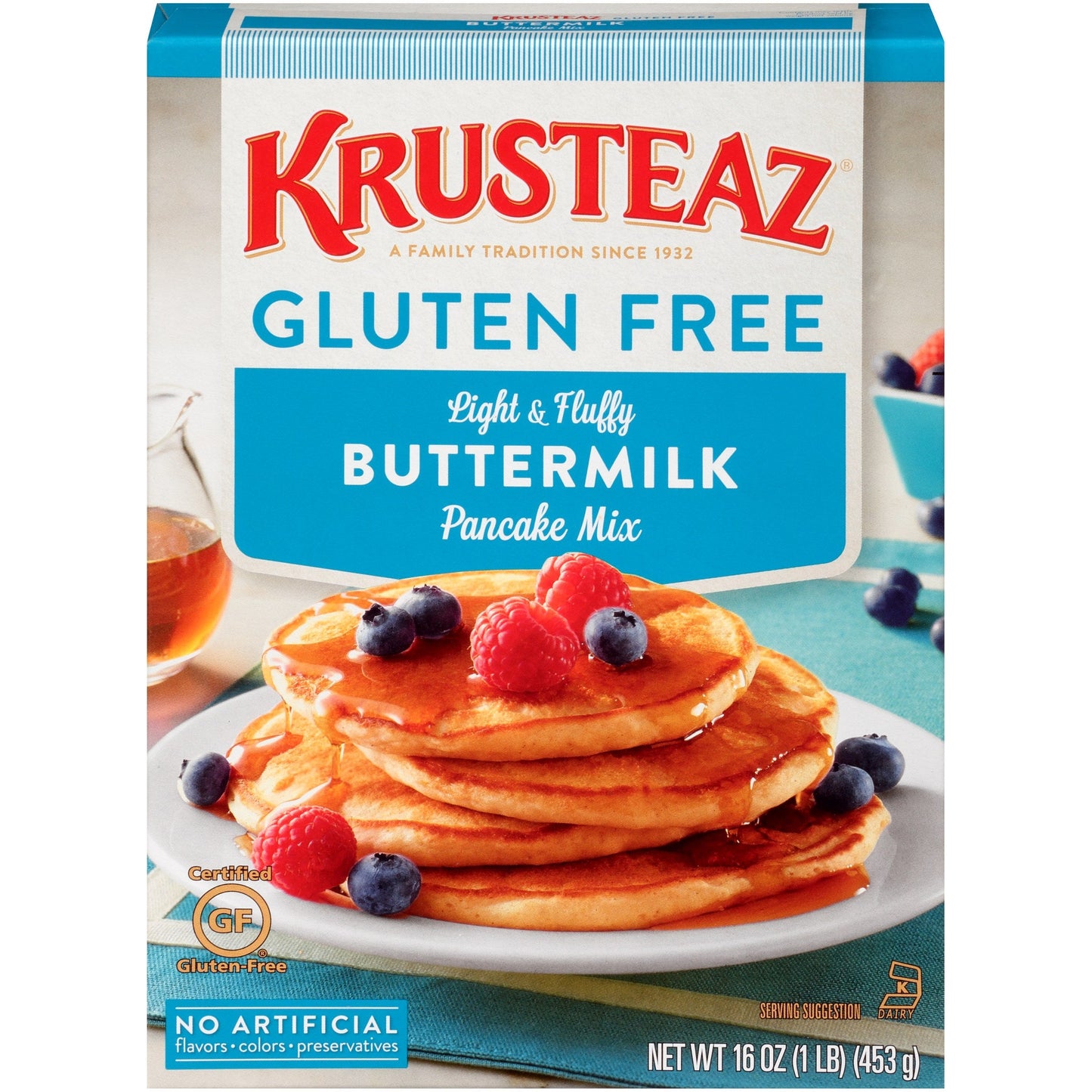 Krusteaz Gluten Free Pancake Mix; 16 Ounces; 8 Per Case - High Mart Wholesale