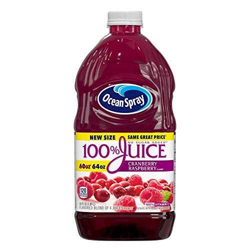 Ocean Spray 100% Cranberry Raspberry Juice; 64 Fluid Ounce; 8 Per Case