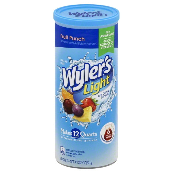 Wylers Light Sugar Free Fruit Punch Drink Mix; 2.01 Ounce; 6 Per Case - High Mart Wholesale