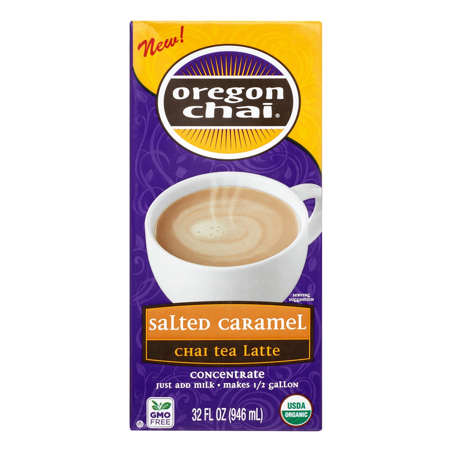 Oregon Chai Salted Caramel Concentrate Chai Tea; 32 Fluid Ounces; 6 Per Case - High Mart Wholesale
