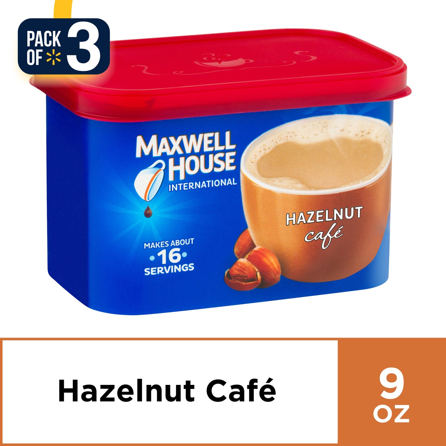 Maxwell House Maxwell House Internat. Cafe Coffee Hazelnut; 9 Ounces; 8 Per Case - High Mart Wholesale