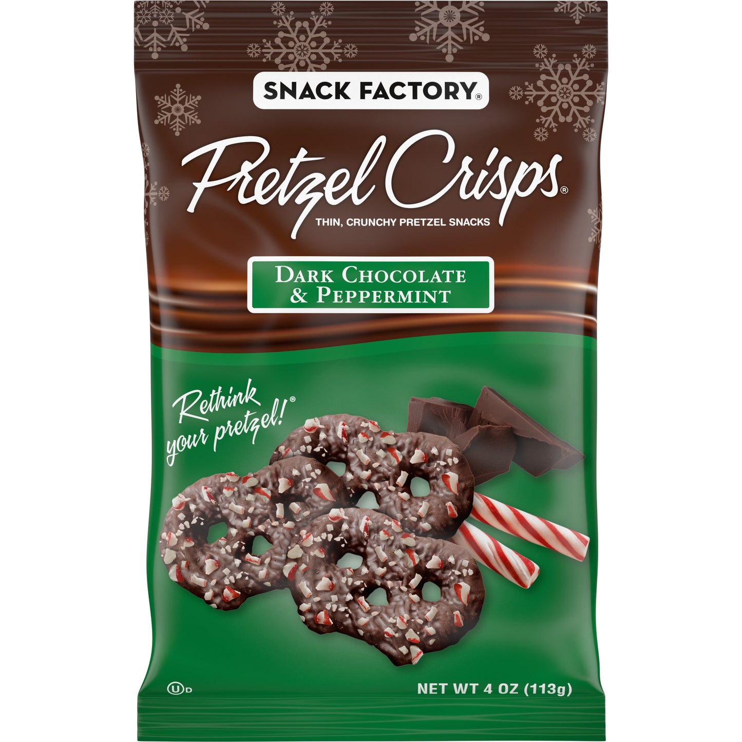 Snack Factory Holiday Dark Chocolate Peppermint Shipper; 4 Ounce; 48 Per Case - High Mart Wholesale