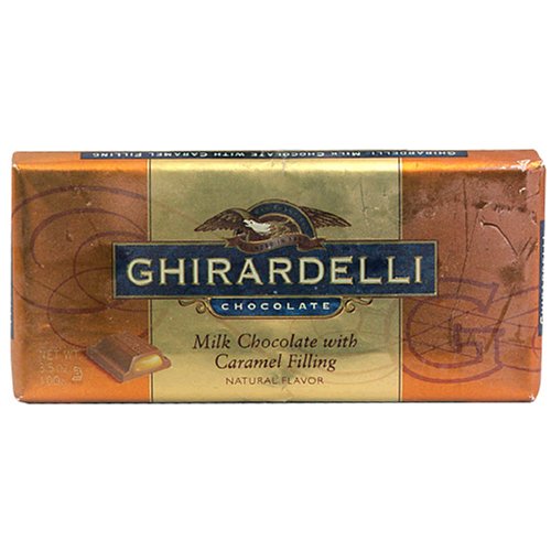 Ghirardelli Milk Chocolate With Caramel Filling Bar; 3.5 Ounces; 12 Per Case - High Mart Wholesale