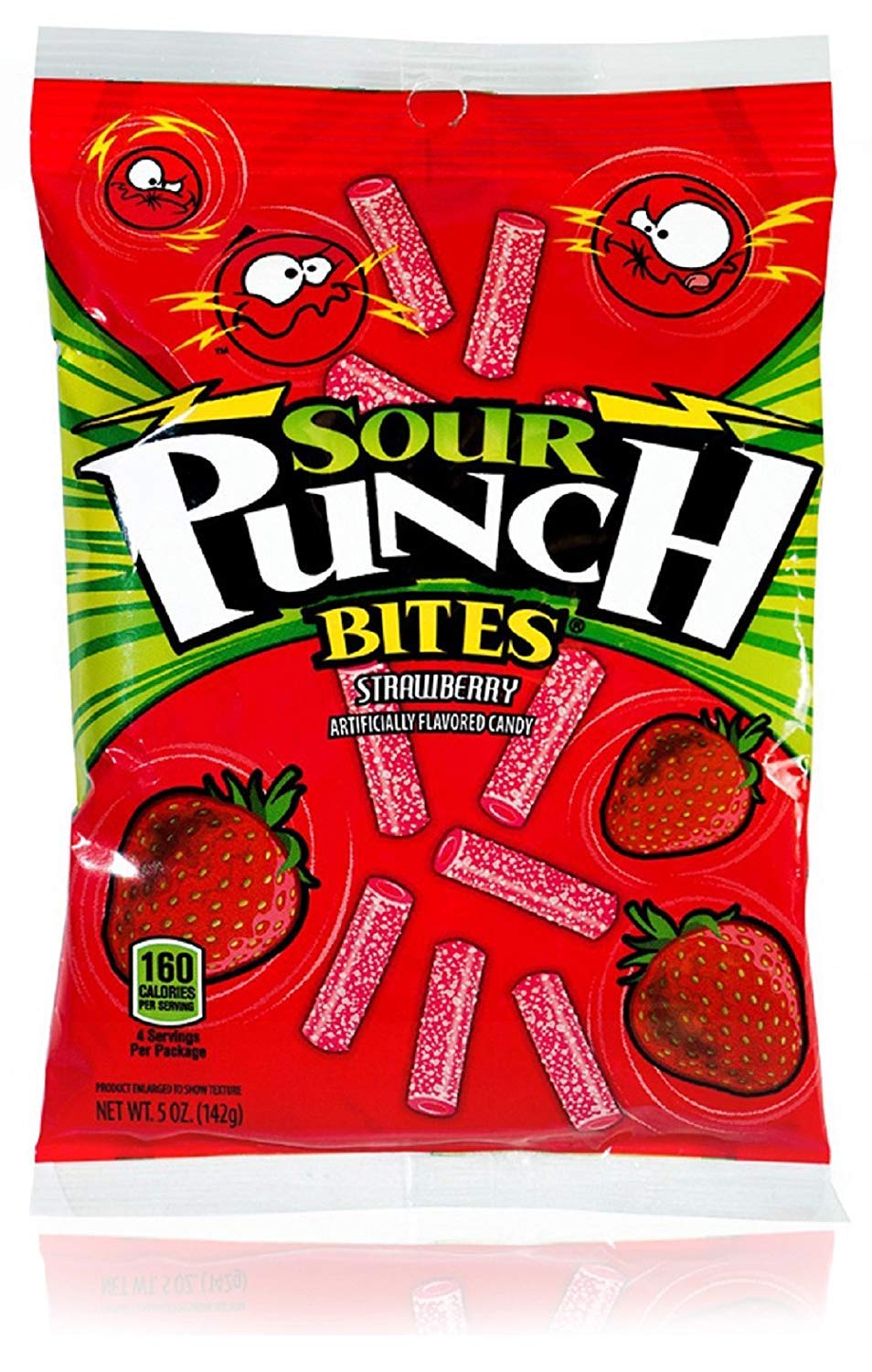 Sour Punch Bites Strawberry; 5 Ounces; 12 Per Case - High Mart Wholesale