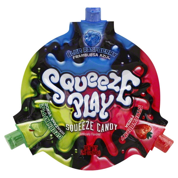 Squeeze Play Squeeze Candy Display Carton; 2.1 Ounces; 12 Per Box; 6 Per Case - High Mart Wholesale