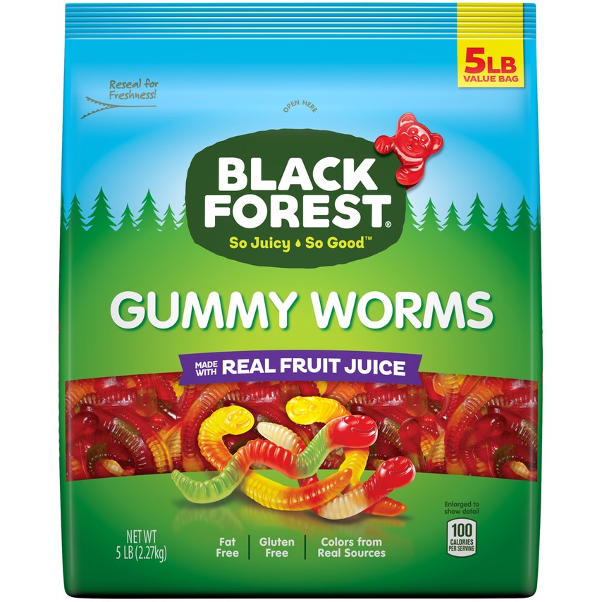 Black Forest Gummy Worms; 80 Ounce; 6 Per Case - High Mart Wholesale