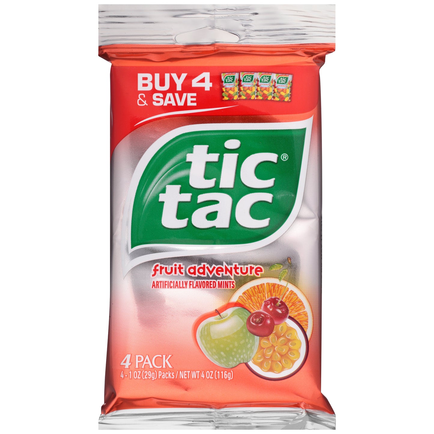 Tic Tac Candy Fruit Adventure; 4 Ounces; 12 Per Box; 2 Per Case