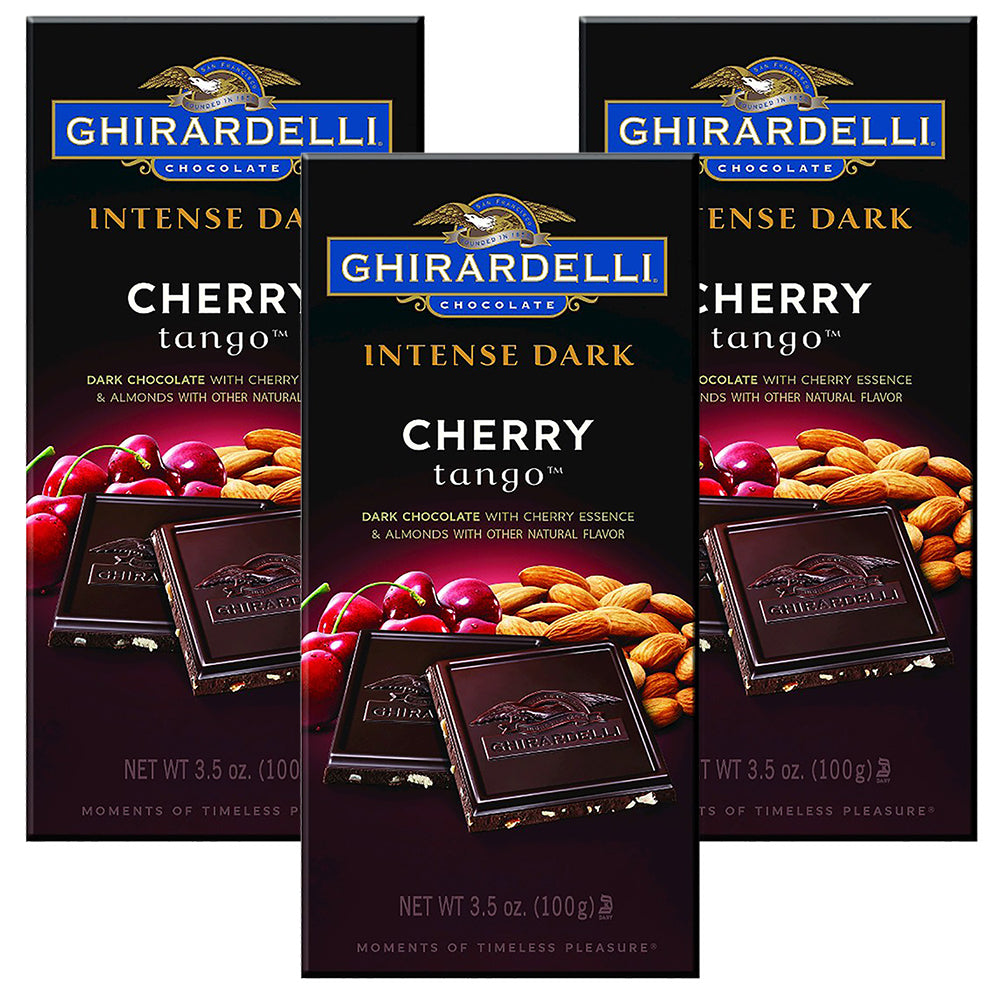 Ghirardelli Chocolate Bar Cherry Tango Intense Dark; 3.5 Ounces; 12 Per Case - High Mart Wholesale