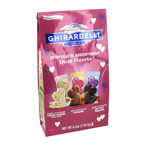 Ghirardelli Chocolate Assortment Duets Hearts; 6.2 Ounces; 12 Per Case - High Mart Wholesale