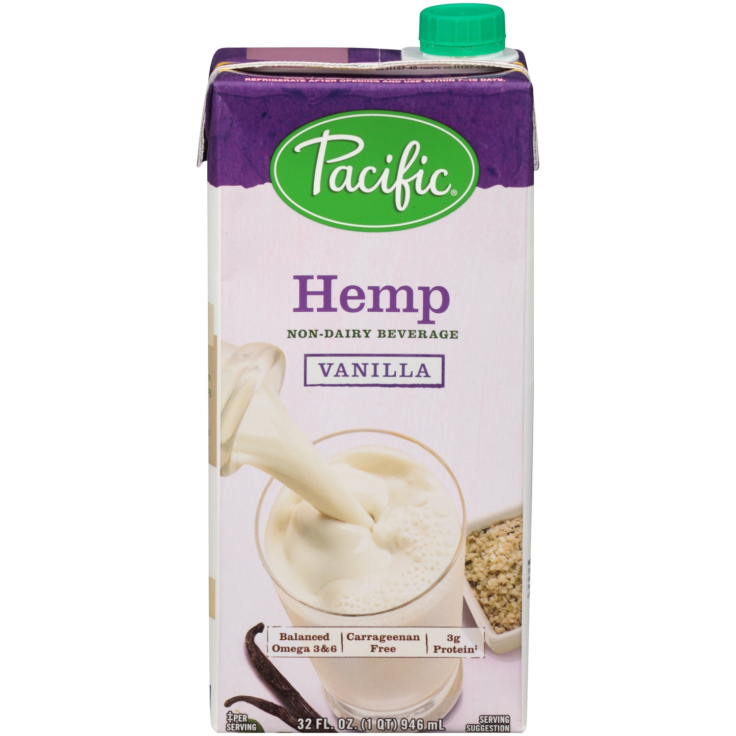 Pacific Foods Vanilla Hemp Milk; 32 Fluid Ounces; 12 Per Case - High Mart Wholesale