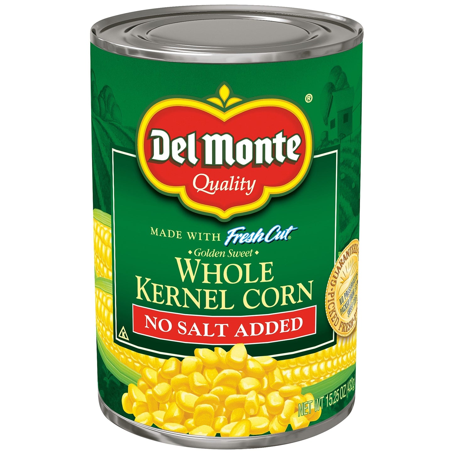 Del Monte Golden Sweet No Salt Added Whole Kernel Corn; 15.25 Ounces; 24 Per Case