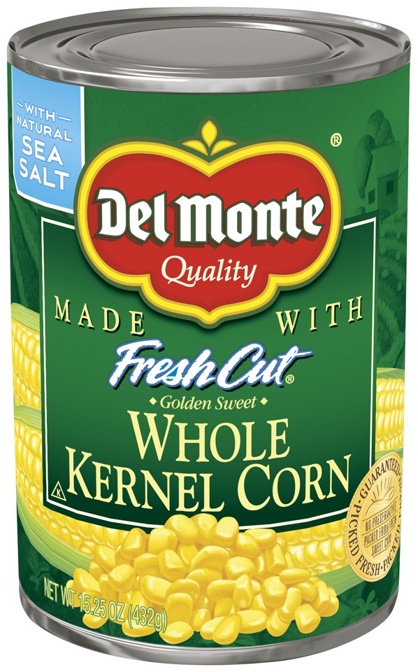 Del Monte Golden Sweet Pull Top Can Whole Kernel Corn; 15.25 Ounces; 24 Per Case