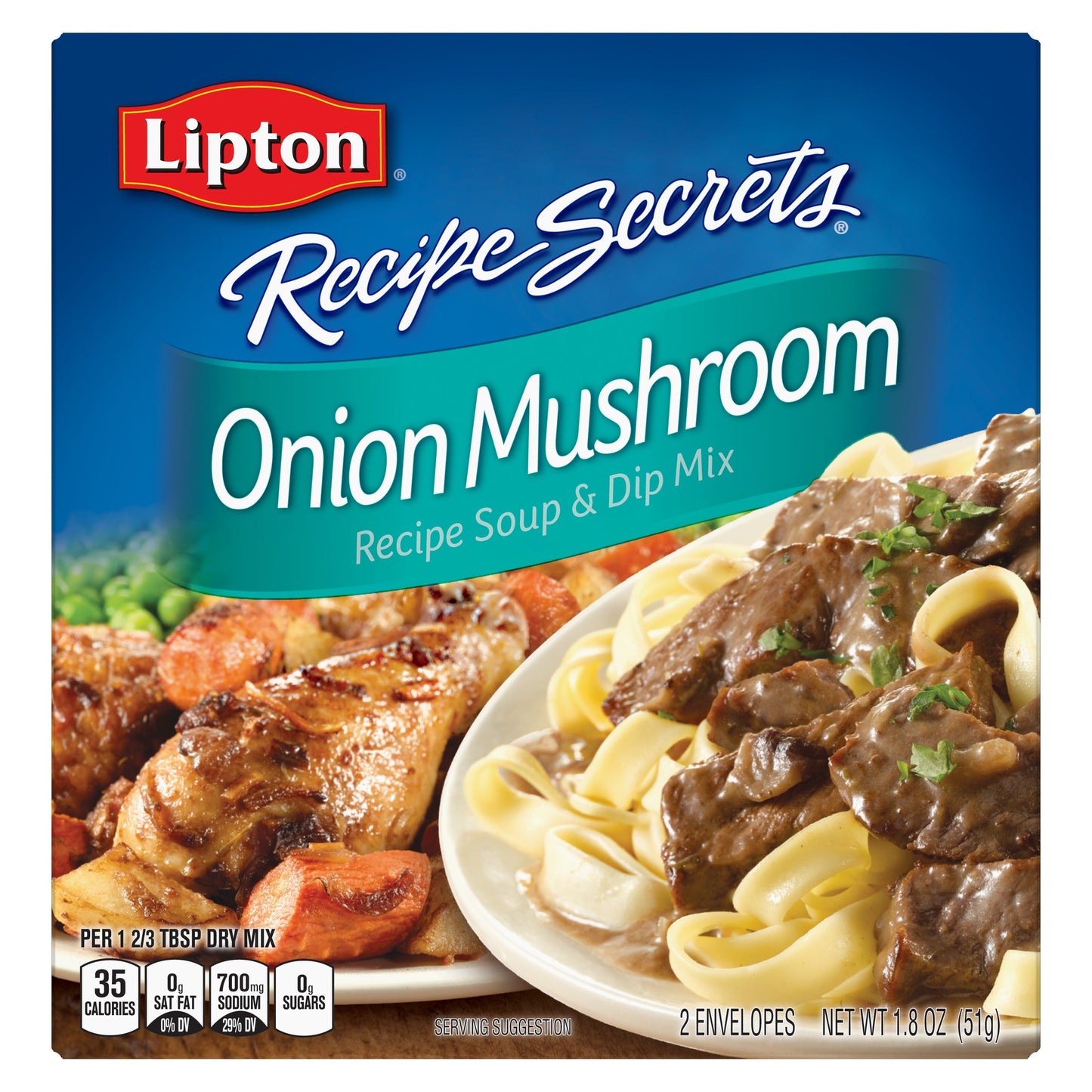 Lipton Savoury Dry Soup Mix On&Ms Recipe Secrets; 2.6 Fluid Ounces; 12 Per Case