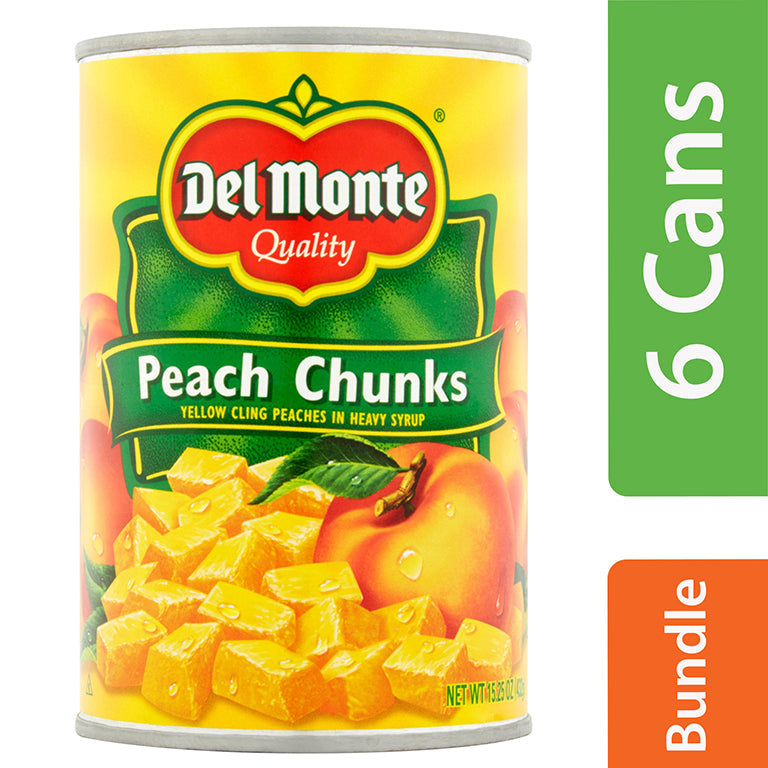 Del Monte Yellow Cling Peach Chunks; 15.25 Ounces; 12 Per Case