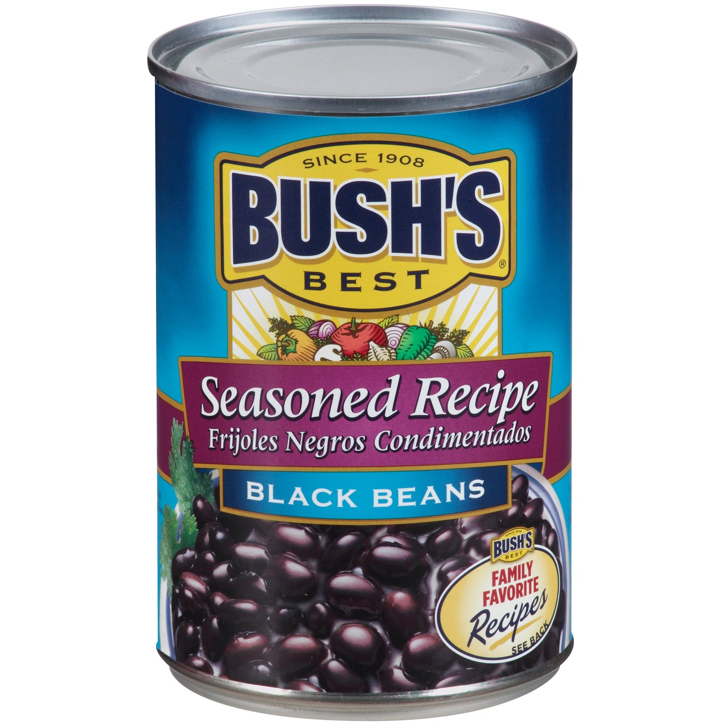 Bush's Best Seasoned Black Beans; 15 Ounces; 12 Per Case