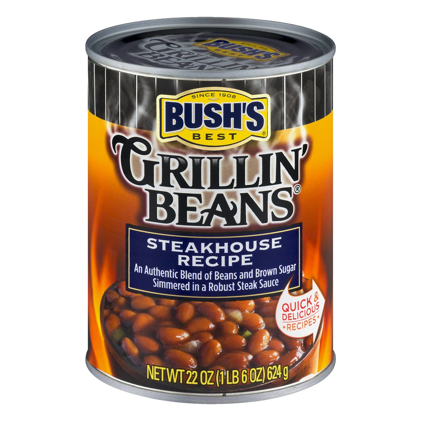 Bush's Best Grillin' Beans Steakhouse Recipe; 22 Ounces; 12 Per Case