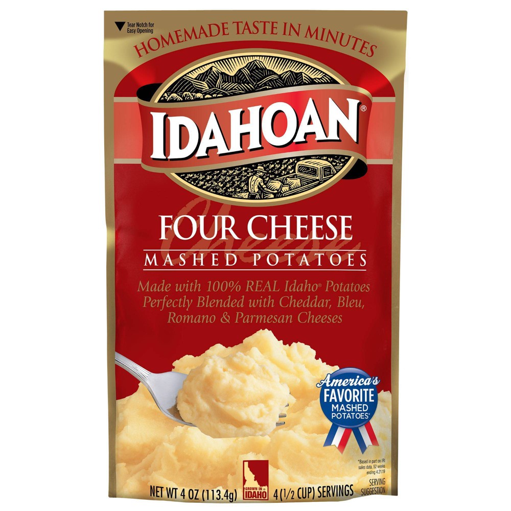 Idahoan Foods Four Cheese Mashed Potato; 4 Ounces; 12 Per Case