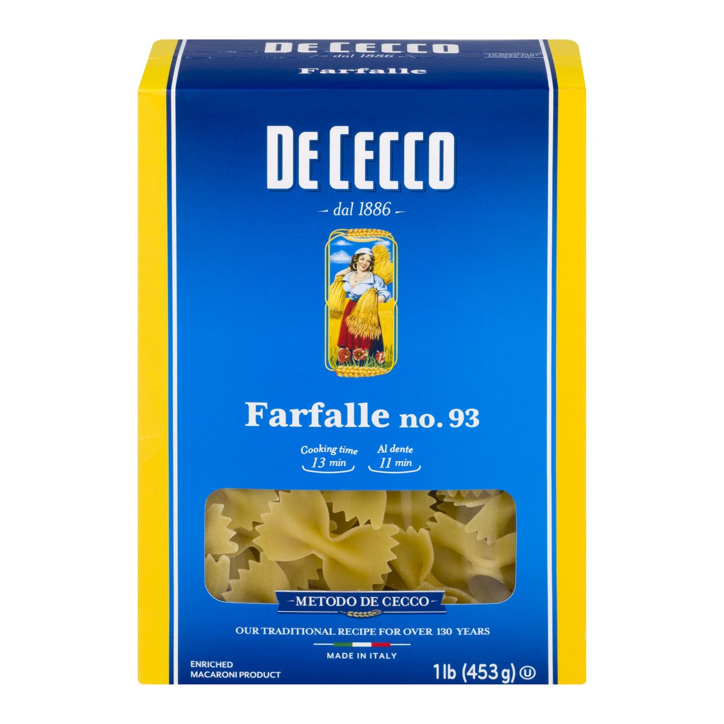 De Cecco No. 93 Farfalle; 1 Pounds; 12 Per Case