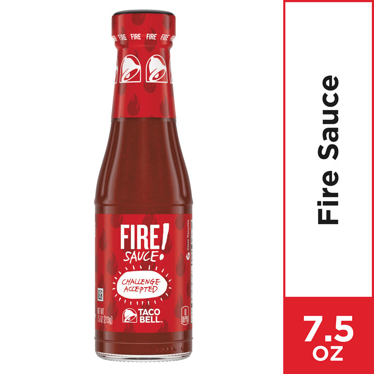 Taco Bell Fire Sauce Hot Sauce Bottle; 7.5 Ounce; 12 Per Case