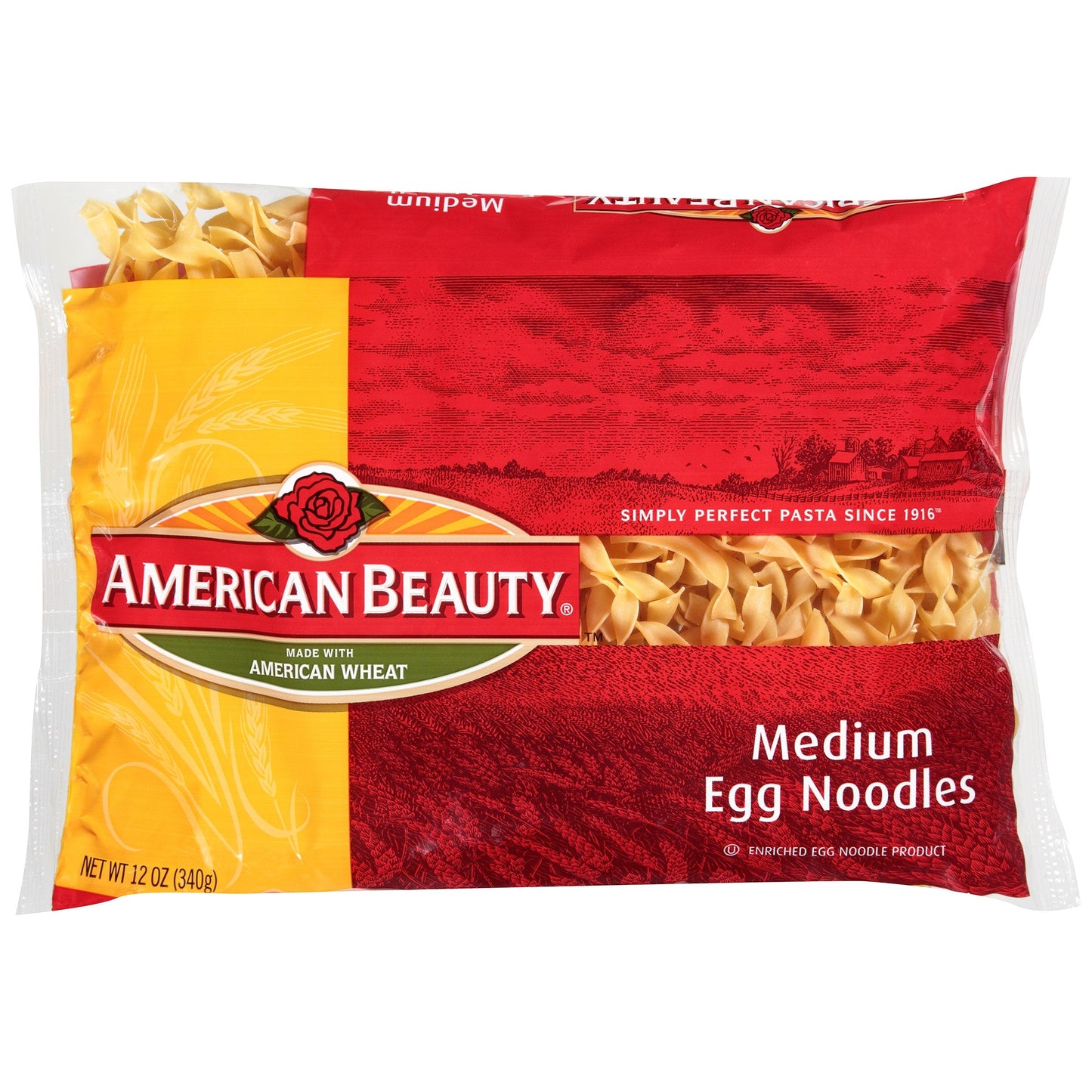 American Beauty Medium Noodles 12Oz; 12 Ounce; 12 Per Case
