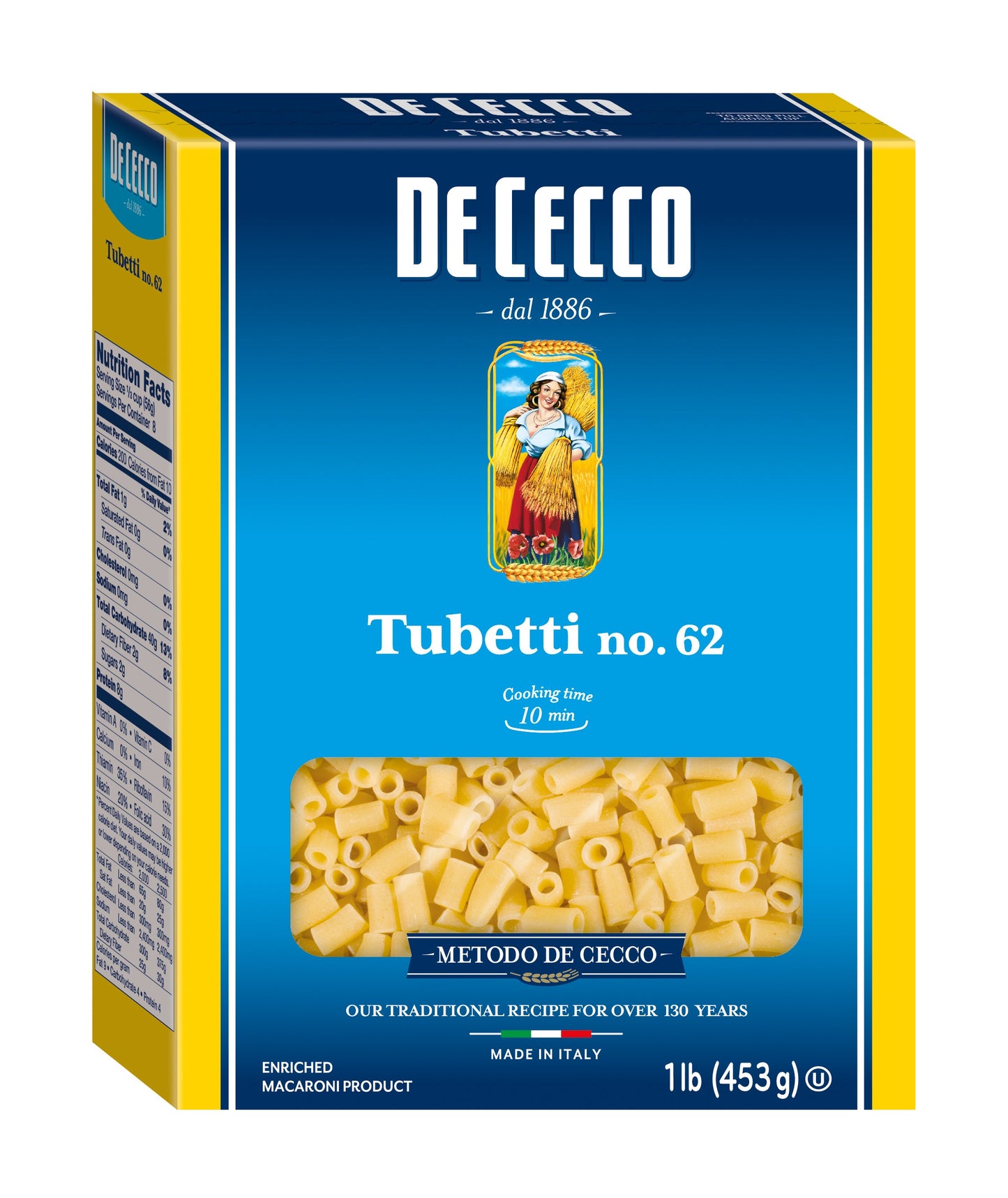De Cecco No. 62 Tubetti; 1 Pounds; 20 Per Case