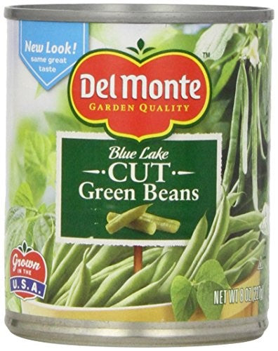 Del Monte Cut Blue Lake Green Bean; 8 Ounces; 12 Per Case