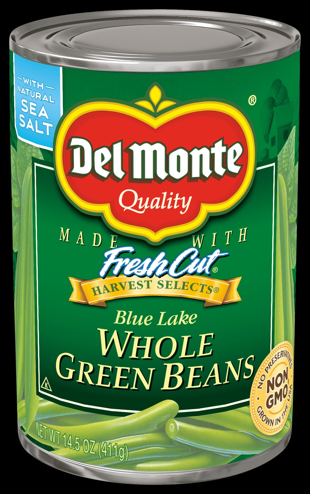 Del Monte Whole Green Beans; 14.5 Ounces; 12 Per Case
