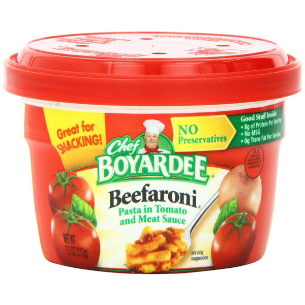 Chef Boyardee Entree Chef Boyardee Beefaroni Microwave Meals; 7.5 Ounces; 12 Per Case - High Mart Wholesale