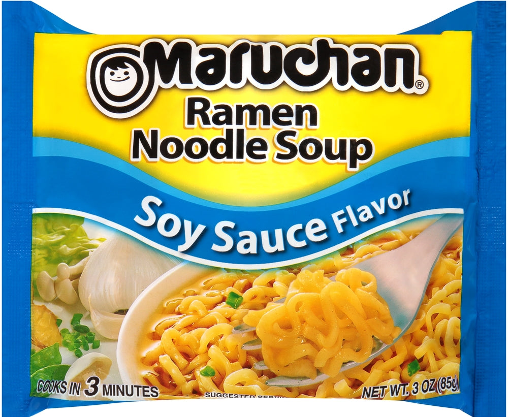 Maruchan Ramen Soy Sauce Flavored Ramen Noodle Soup; 3 Ounces; 24 Per Case - High Mart Wholesale