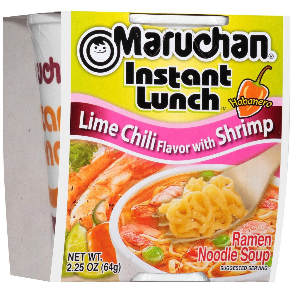 Maruchan Instant Habanero Lime Chili Shrimp Flavored Ramen Noodle Soup; 2.25 Ounces; 12 Per Case - High Mart Wholesale