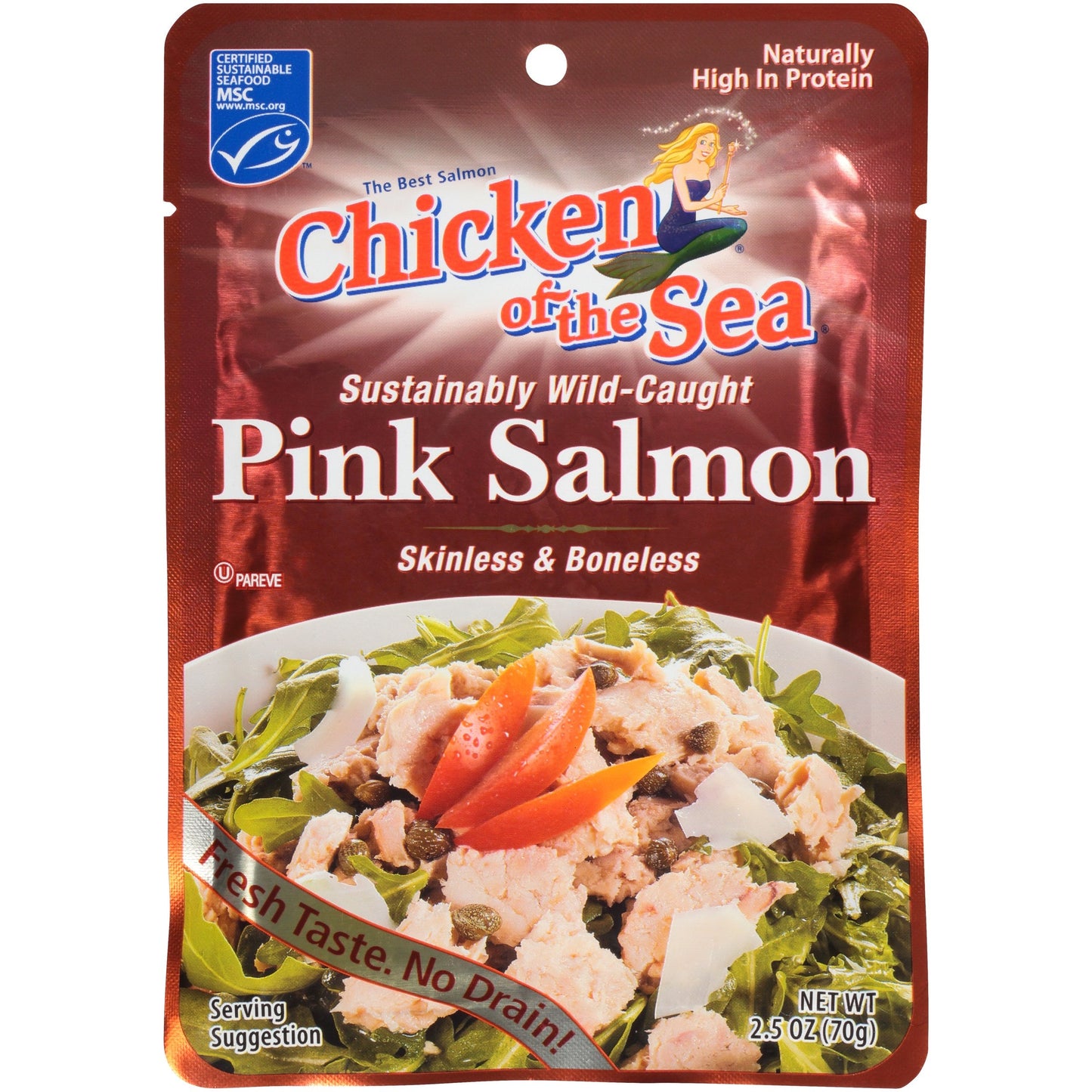 Chicken Of The Sea Skinless/Boneless Pink Salmon Pouch; 2.5 Ounces; 12 Per Case - High Mart Wholesale