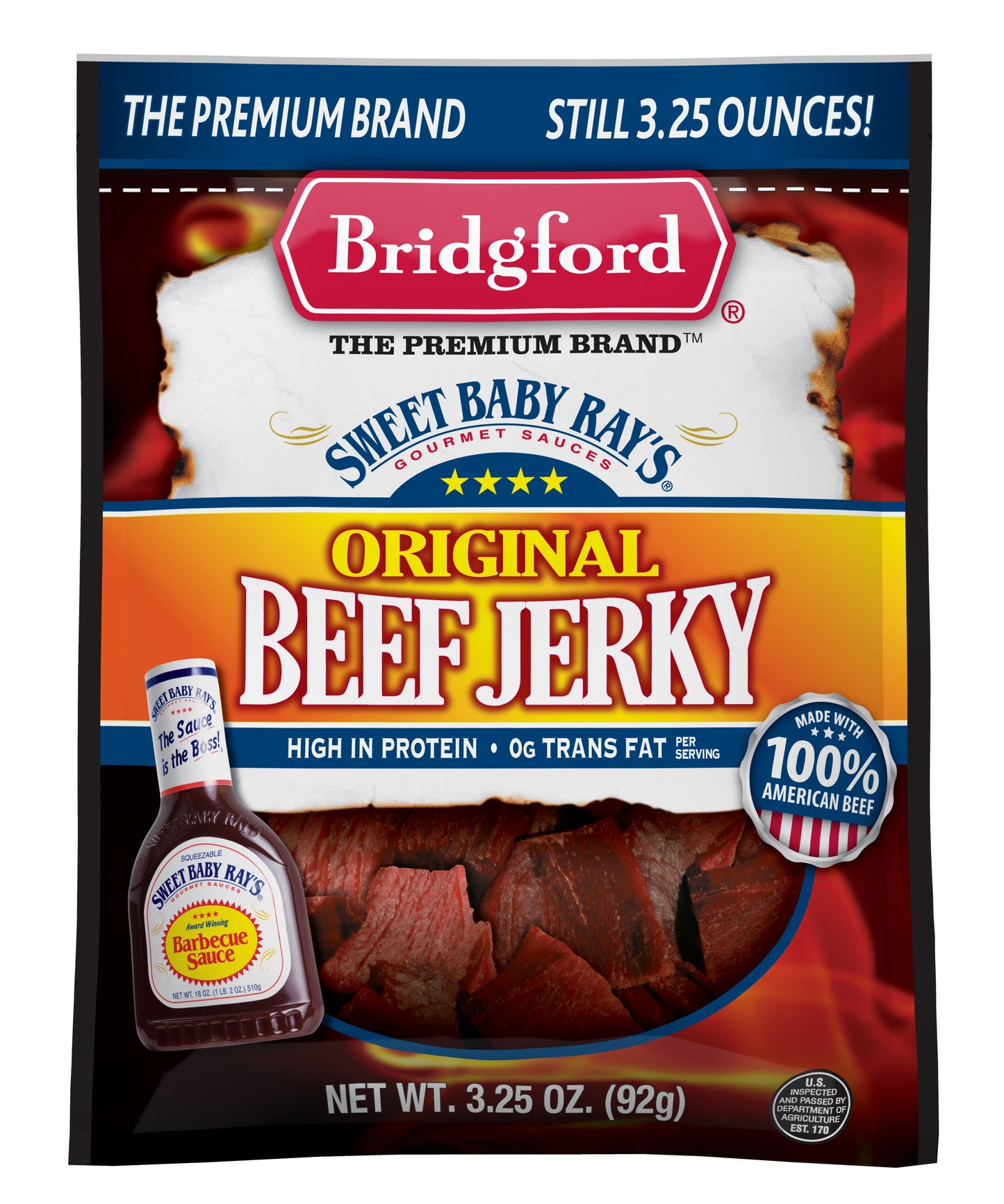 Bridgford Sbr Beef Jerky Tower Shipper Display - Each Of Original And Sweet & Spicy; 24 Count; 1 Per Case - High Mart Wholesale
