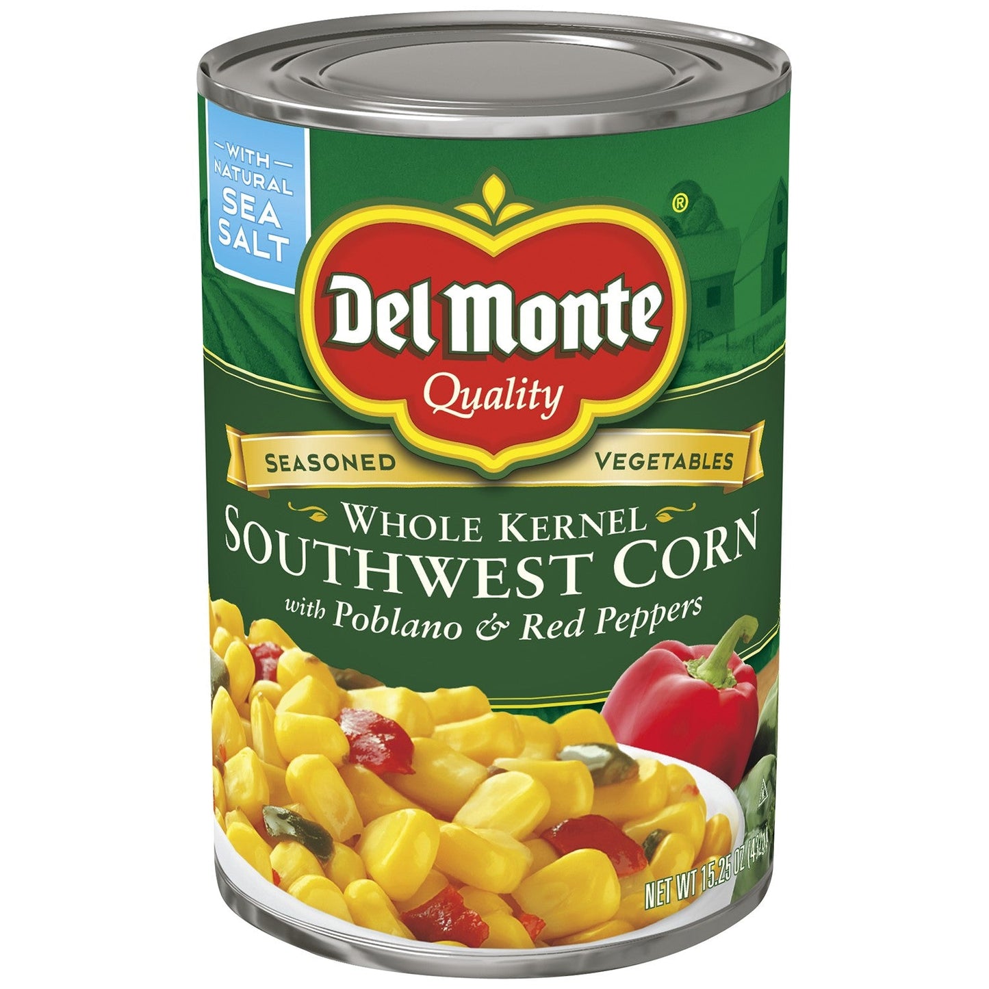 Del Monte Corn Southwest Red Pepper Easy Open; 15.25 Ounce; 12 Per Case